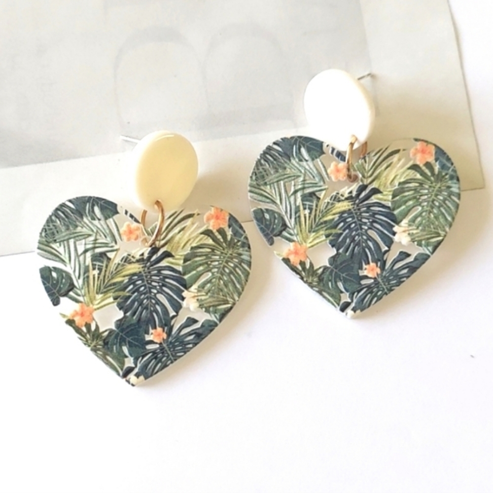 Tropical Palm Earrings